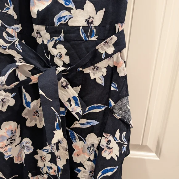 Banana Republic Navy Floral Asymmetrical Dress - Picture 2 of 7
